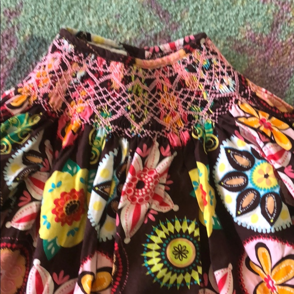 Multi Color Smock Dress - Picture 2 of 3